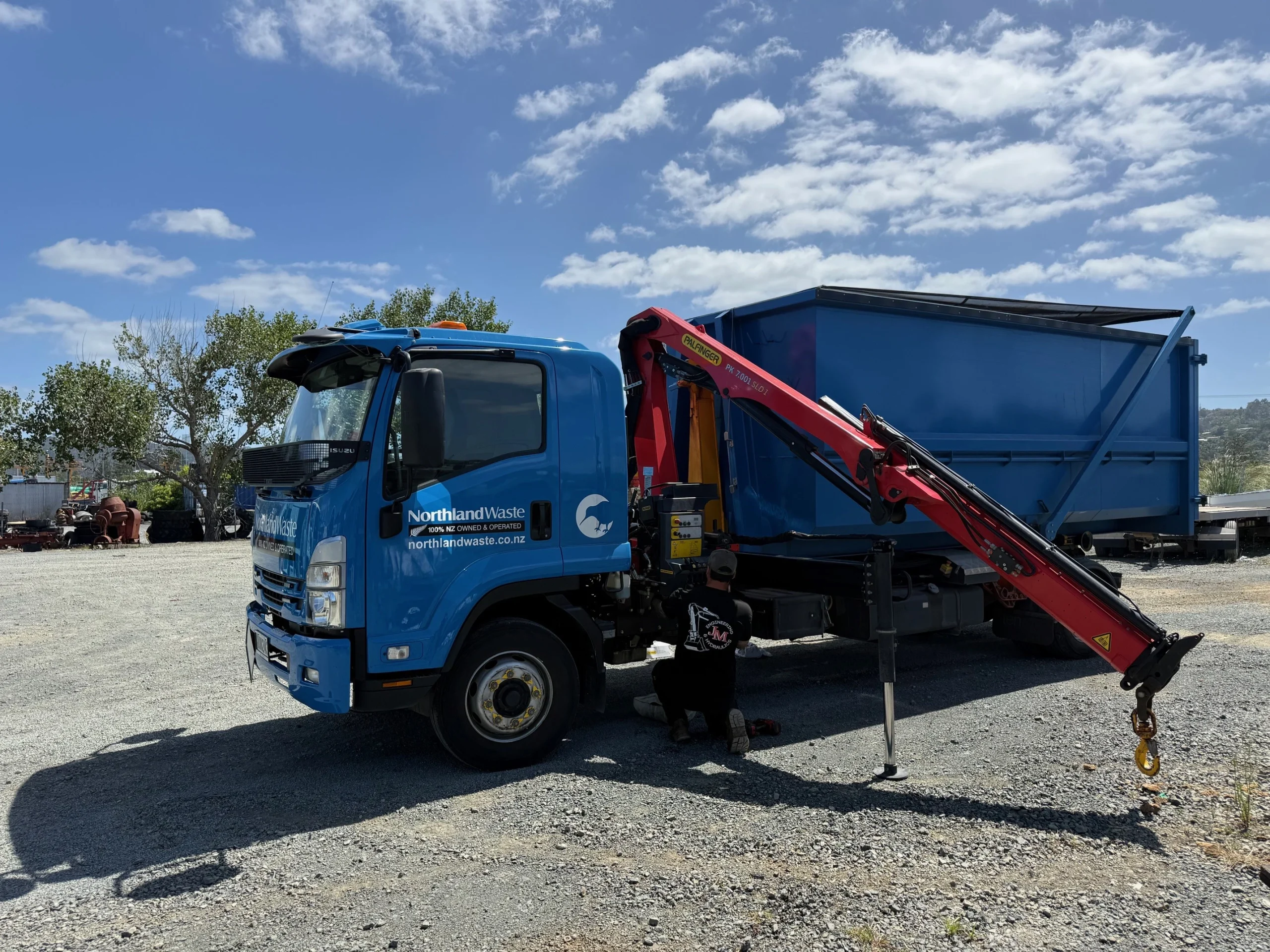 PALFINGER crane servicing JM Engineering Northland